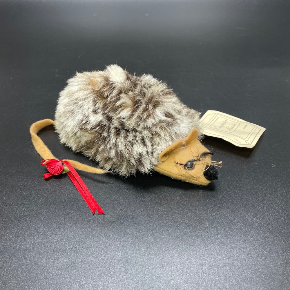 A Stitch 'n Time Computer Mouse Cover Brown NWT Vintage 1993 Faux Fur E. Mac